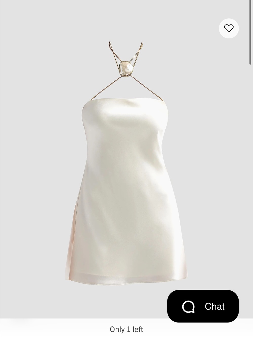 Retrofete Ebba Satin A-line halter Mini Dress